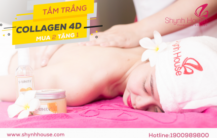 Tắm trắng toàn thân bằng công nghệ tắm trắng Collagen 4D Tắm trắng toàn thân bằng công nghệ tắm trắng Collagen 4D