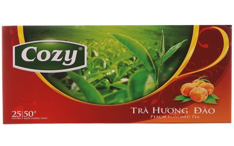 Uống trà đào Cozy