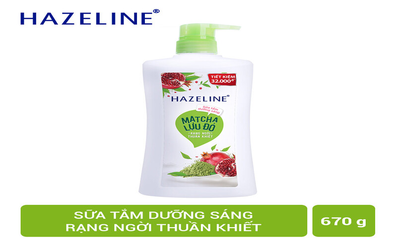 sữa tắm matcha hạt lựu đỏ