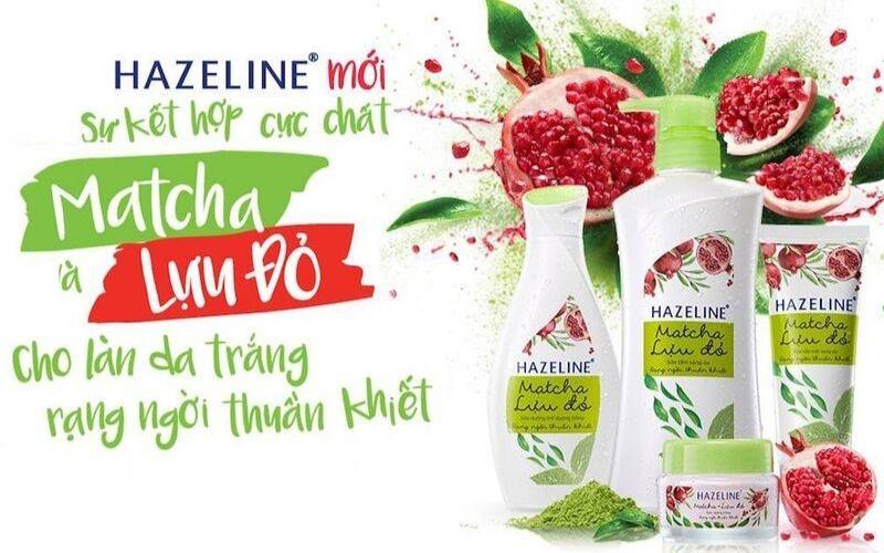 Sản phẩm sữa dưỡng thể hazeline matcha lựu đỏ