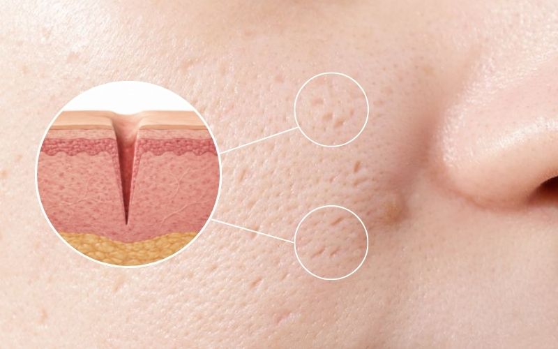 Dấu hiệu nhận biết sẹo rỗ đáy nhọn
