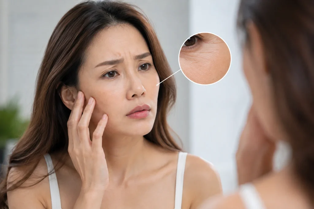 Dấu hiệu da kém săn chắc khi lão hóa