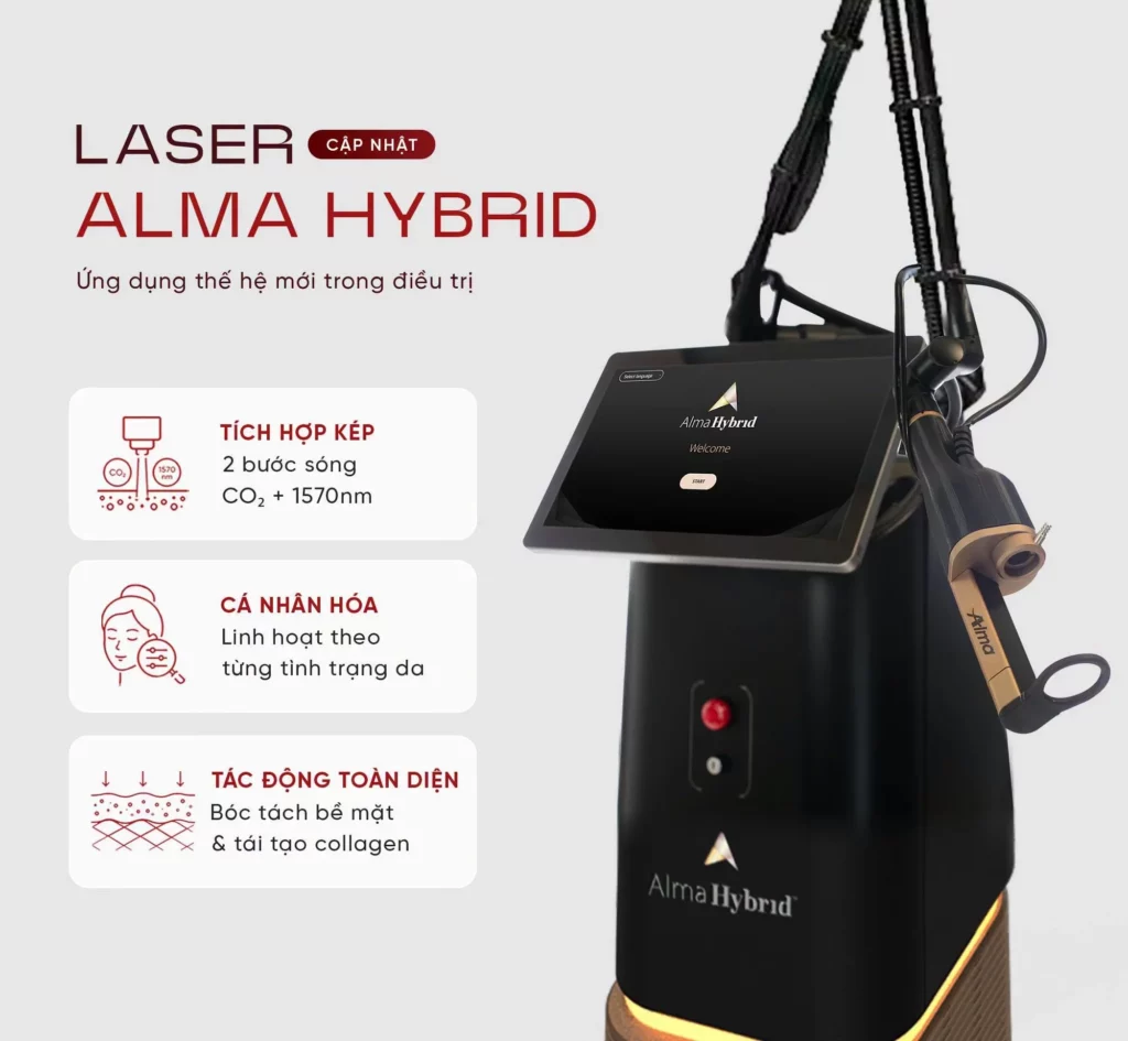 Công nghệ Laser Alma Hybrid kết hợp laser CO2 và laser 1570 nm trong liệu trình tái tạo da